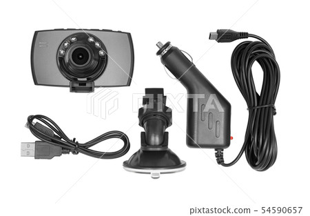 Dash cam isolated on white Dash cam isolated on white 54590657
