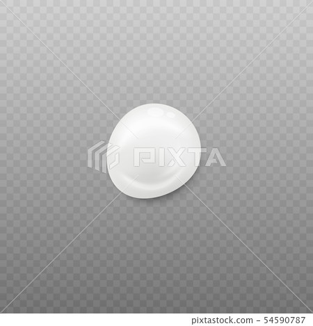 White cream blob with realistic shiny texture. White cream blob with realistic shiny texture. 54590787