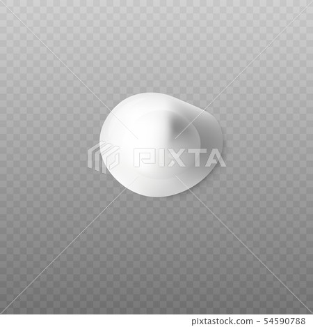 Realistic blop of body cream top view on transparent background. Realistic blop of body cream top view on transparent background. 54590788