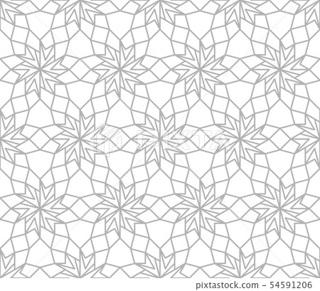 Abstract geometric pattern with crossing grey lines on white background. Seamless linear rapport. 54591206