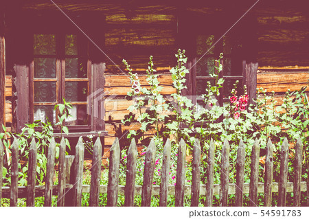 Wooden cottage in heritage park. Upper Silesian Wooden cottage in heritage park. Upper Silesian 54591783