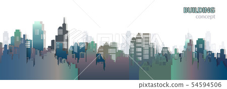 City skyscraper vector illustration background. City skyscraper vector illustration background. 54594506