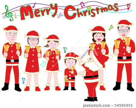 Playing a handbell at a Christmas concert 54595955