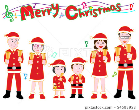 Playing a handbell at a Christmas concert 54595958