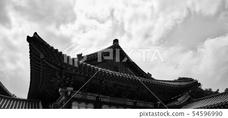 韓國傳統宮殿昌德宮,黑白照片 韓國傳統宮殿昌德宮,黑白照片 54596990