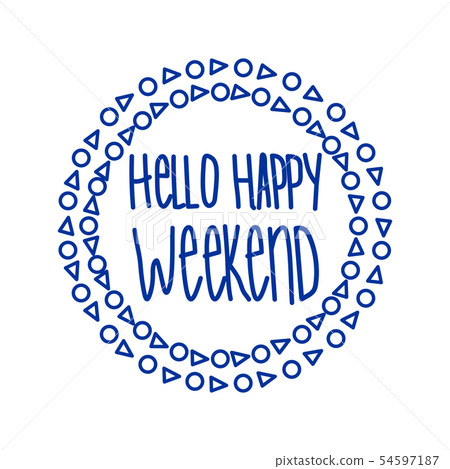 Vector hand lettering set of the days of the week Vector hand lettering set of the days of the week 54597187