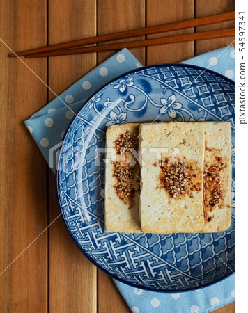 Asian Food Grilled Tofu with Seasoned Soy Sauce Asian Food Grilled Tofu with Seasoned Soy Sauce 54597341