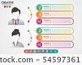 Infographics template  men and women symbol 54597361