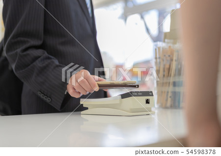 Convenience Store, electronic money, smartphone 54598378