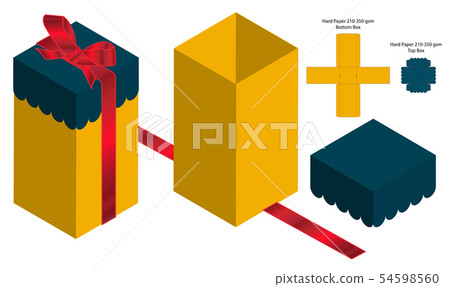 Box packaging die cut template design. 3d mock-up Box packaging die cut template design. 3d mock-up 54598560