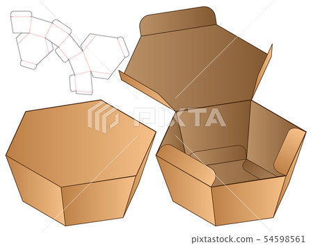 Box packaging die cut template design. 3d mock-up 54598561