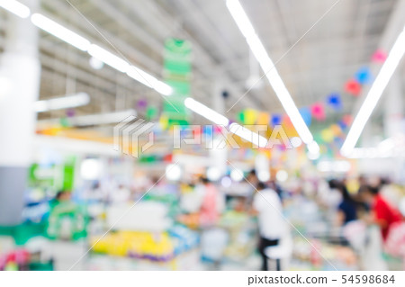 Supermarket store blur background with bokeh 54598684