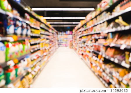 Supermarket blur background, Miscellaneous Product Supermarket blur background, Miscellaneous Product 54598685
