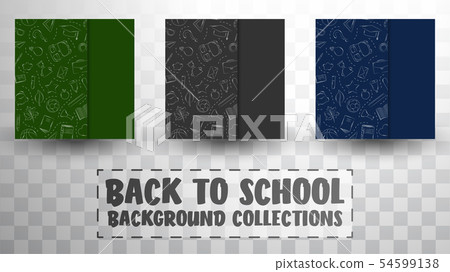 Back to school doodles in chalkboard background - Stock Illustration ...
