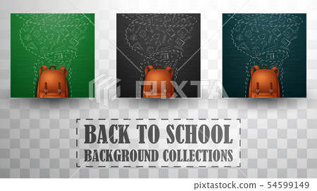 Back to school doodles in chalkboard background Back to school doodles in chalkboard background 54599149