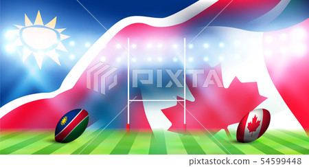 Rugby Namibia Canada Flag Rugby Namibia Canada Flag 54599448