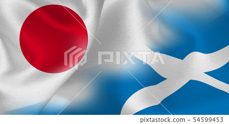 橄欖球日本蘇格蘭旗子 橄欖球日本蘇格蘭旗子 54599453