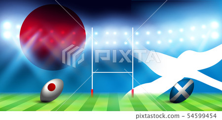 Rugby japan scotland flag 54599454