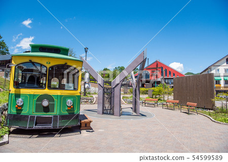A townscape in front of Kiyosato Station in Hokuto City, Yamanashi Prefecture 54599589