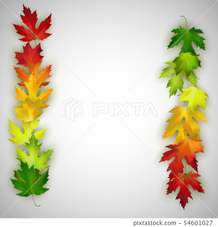 Autumn banner with colorful maple leaves, vector Autumn banner with colorful maple leaves, vector 54601027