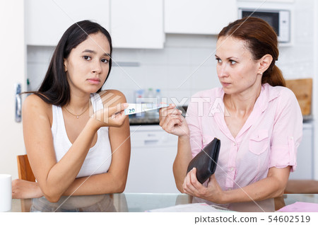 Girl trying ask money Girl trying ask money 54602519