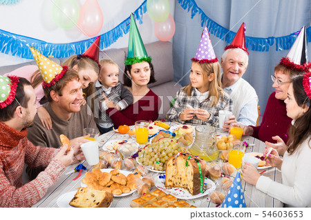 family, birthday, dinner - Stock Photo [54603653] - PIXTA