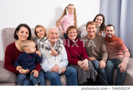 Grandparents 60-70 years old with children are photographing best moments Grandparents 60-70 years old with children are photographing best moments 54608824