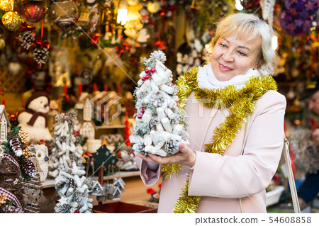 Tourist female on Christmas Fair Tourist female on Christmas Fair 54608858