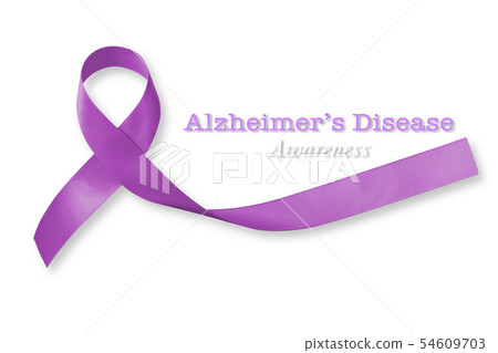 Alzheimer Disease (AD) Awareness purple ribbon Alzheimer Disease (AD) Awareness purple ribbon 54609703