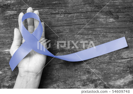 Periwinkle blue ribbon awareness stomach cancer 54609748