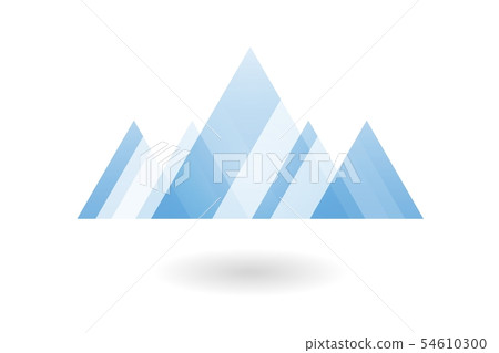 Abstract geometric pattern, blue overlapping 54610300