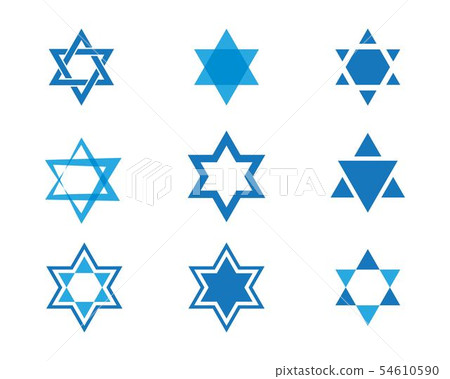 Star David template vector icon Star David template vector icon 54610590