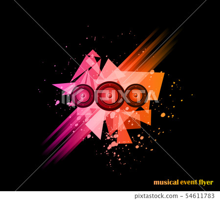 Disco club flyer. 54611783