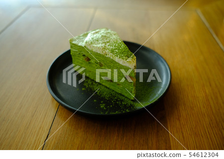 Japanese Matcha Mille Crepe Cake 54612304