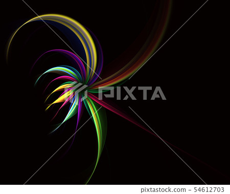 Magic spiral flowers. Abstract fractal. 54612703