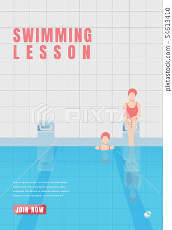 Swimming lesson poster 54613410