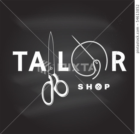Tailor shop badge. Vector. Concept for shirt, print, stamp label or tee. Vintage typography design Tailor shop badge. Vector. Concept for shirt, print, stamp label or tee. Vintage typography design 54613852
