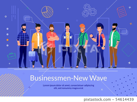 Self-Employed Businessman Flat Vector Poster. Self-Employed Businessman Flat Vector Poster. 54614439