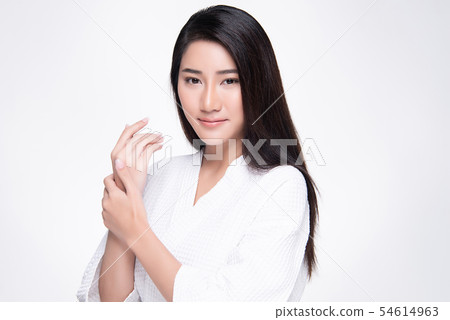 Beautiful Young Asian Woman with Clean Fresh Skin, Beautiful Young Asian Woman with Clean Fresh Skin, 54614963