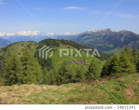 Small village Obermutten, Canton of Grisons. Small village Obermutten, Canton of Grisons. 54615341