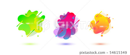Abstract design set of liquid shapes Abstract design set of liquid shapes 54615349