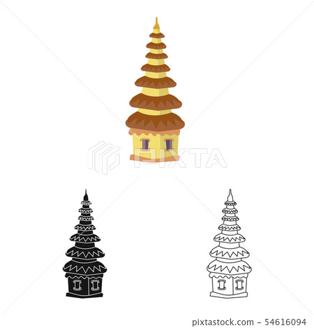 Isolated object of temple and landmark icon. Set of temple and hindu vector icon for stock. Isolated object of temple and landmark icon. Set of temple and hindu vector icon for stock. 54616094