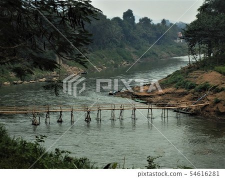 Landscape of the branch of the Mekong River in Laos 54616281