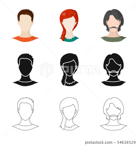 Vector illustration of professional and photo sign. Set of professional and profile stock symbol for 54616529