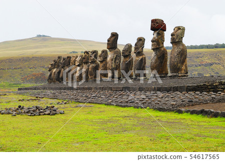 Easter Island Ahu Tongariki's Moai (Chile) Easter Island Ahu Tongariki's Moai (Chile) 54617565