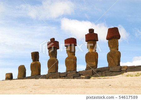 Easter Island Anakena Beach Moai Back (Chile) 54617589