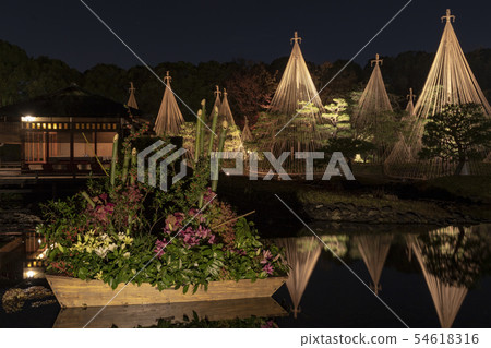 Swan garden Snow hanging lighting art 54618316
