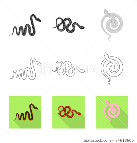 Isolated object of mammal and danger sign. Set of mammal and medicine stock vector illustration. 54618600