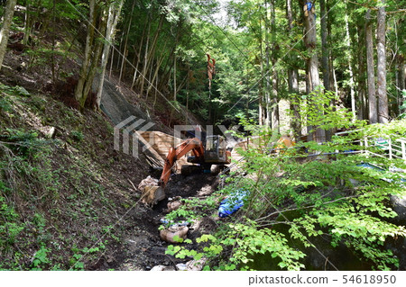 Sabo dam installation 54618950