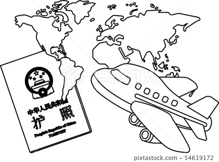 Passport china travel illustration Passport china travel illustration 54619172
